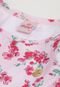 Vestido Abrange Infantil Floral Rosa - Marca Abrange