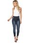 Calça Jeans Biotipo Skinny Cropped Barra Assimétrica  Azul - Marca Biotipo