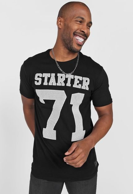 Camiseta S Starter Lettering Preta/Branca - Marca S Starter
