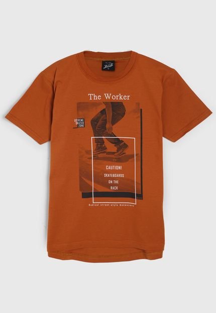 Camiseta Elian Beats Infantil The Worker Caramelo - Marca Elian Beats