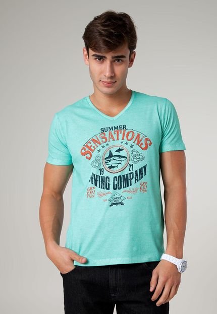 Camiseta Colcci Slim Summer Sensations Verde - Marca Colcci