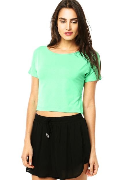Blusa Cropped Pink Connection Clean Verde - Marca Pink Connection