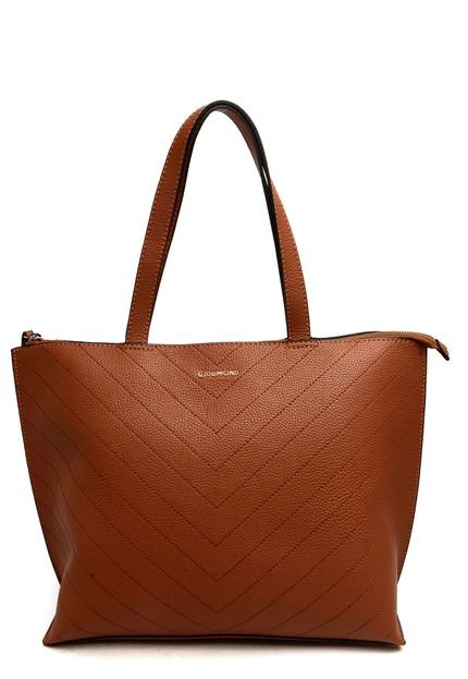 Bolsa Sacola Dumond Grande Chevron Caramelo - Marca Dumond