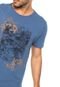 Camiseta Aramis Regular Fit Folhagem Azul - Marca Aramis