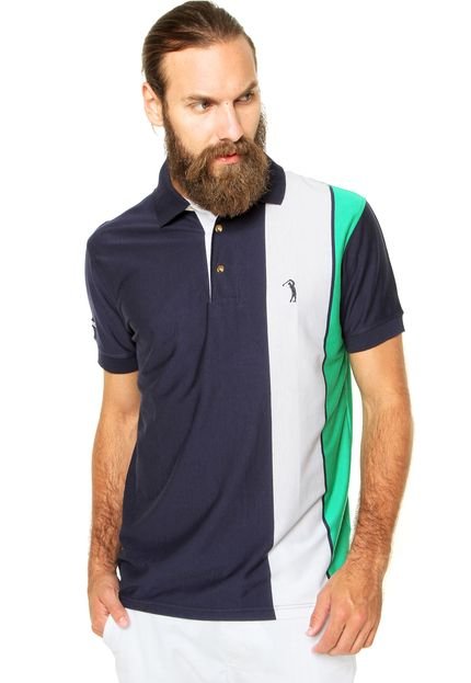 Camisa Polo Aleatory Listras Azul - Marca Aleatory