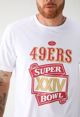 Camiseta New Era Reta Core NFL Branca