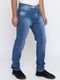 Calça Reta Masculina em Jeans Azul - Leo - Marca Unak