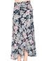 Saia D F TOP MODA Midi Floral Azul - Marca D F TOP MODA