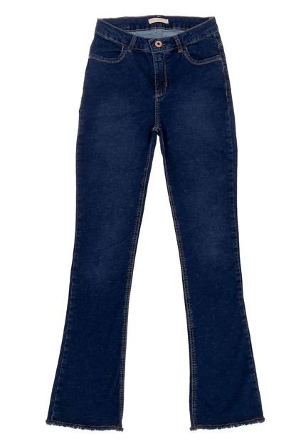 Calça Jeans Juvenil Menina Boot Cut Azul - Marca Crawling