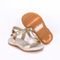 Sandália Infantil Bebê Kidy Comfort Laço Dourado Metalizado - Marca Kidy