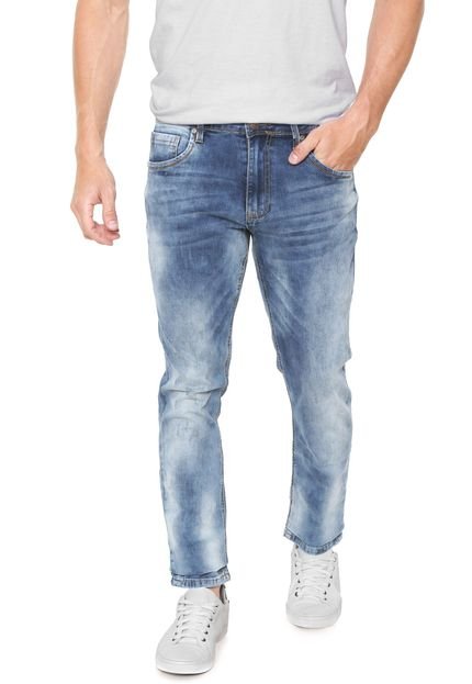 Calça Jeans Crocker Slim Acid Azul - Marca Crocker