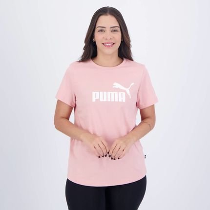 Camiseta Puma ESS Logo Feminina Rosa Claro - Marca Puma