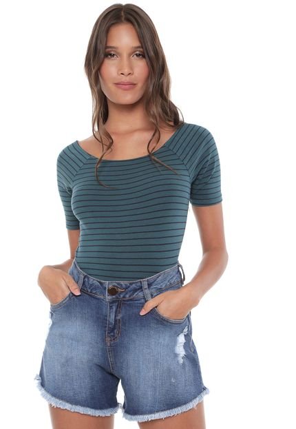 Blusa Hering Listras Verde - Marca Hering