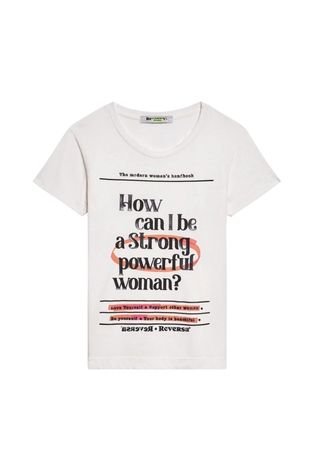Camiseta Silk Woman Reversa Off-white