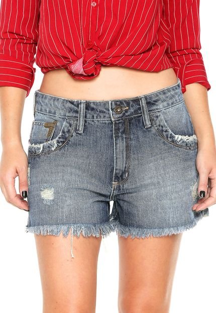 Short Jeans Triton Rasgos Azul - Marca Triton