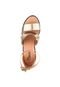 Sandália Viccam Metalizada Dourada - Marca Viccam Calçados