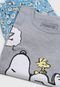 Pijama Tricae por Snoopy Curto Infantil Woodstock Cinza/Azul - Marca Tricae por Snoopy