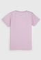 Camiseta  Colorittá  Infantil Boto Cor De Rosa Lilás - Marca Colorittá