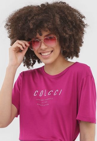 Camiseta Colcci Loving Yourself Rosa