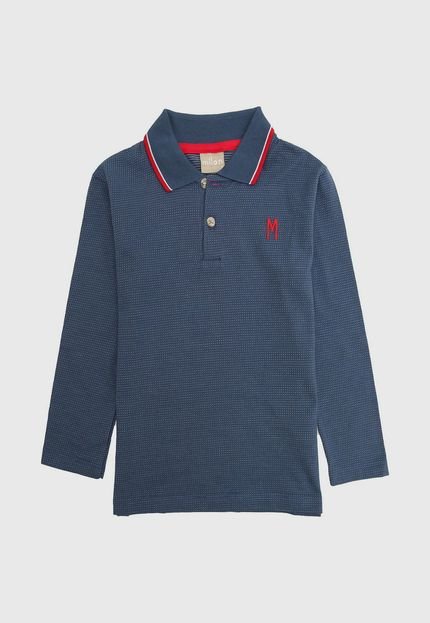 Camisa Polo Milon Infantil Azul - Marca Milon