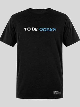 Camiseta Plus Size Masculina Preta Ocean Prime WSS