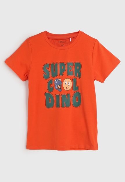 Camiseta Name It Super Cool Laranja - Marca Name It