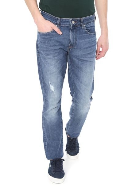 Calça Jeans Lacoste L!VE Skinny Estonada Azul - Marca Lacoste