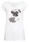 Camiseta Huck Girl & Pugs Branca - Marca Huck