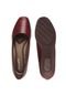 Scarpin Couro Piccadilly Textura Vinho - Marca Piccadilly