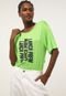 Camiseta Lança Perfume Reta Logo Acetinada Verde - Marca Lança Perfume