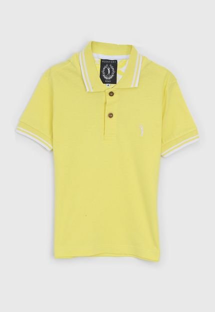 Camisa Polo Aleatory Infantil Frisos Amarela - Marca Aleatory