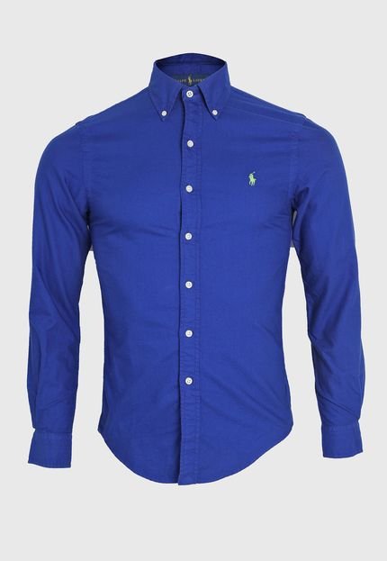 Camisa Polo Ralph Lauren Reta Logo Azul - Marca Polo Ralph Lauren