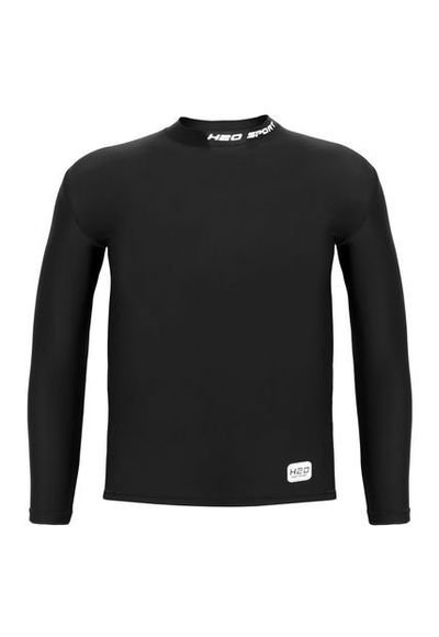 Polera Manga Larga Modelo Deportivo Teens H2O Wear Negro H2O Wear