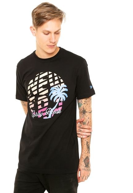 Camiseta New Era Tee  Palm Tree Preta - Marca New Era