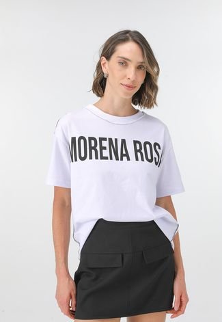 Camiseta Morena Rosa Logo Branca