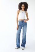 Calça Jeans Colcci Wide Leg Pesponto Azul - Marca Colcci