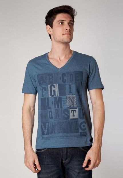 Camiseta Vneck Azul - Marca TNG