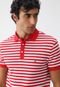 Camisa Polo Tommy Hilfiger Reta Listrada Vermelha - Marca Tommy Hilfiger