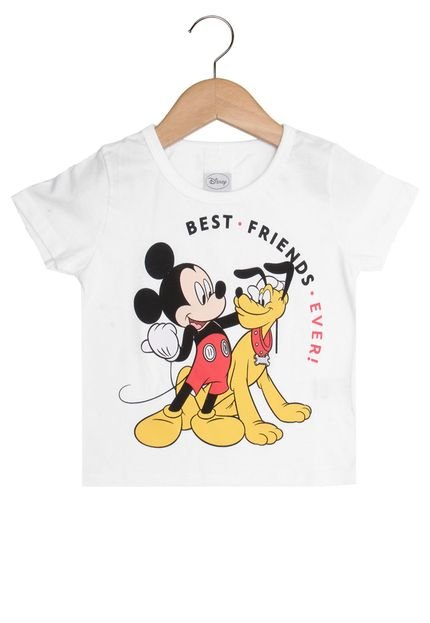 Camiseta Disney by Tricae Manga Curta Menino Branco - Marca Disney by Tricae