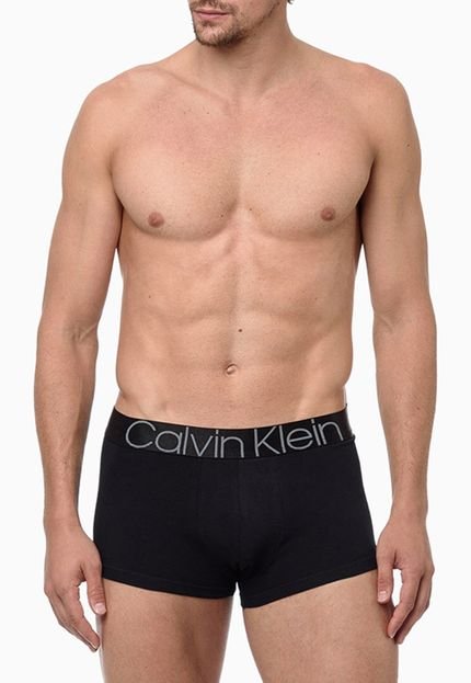 Cueca Calvin Klein Underwear Boxer Low Rise Trunk Cotton Ck Icon MAS8 Preta - Marca Calvin Klein Underwear