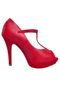 Peep Toe Vizzano Tira Vermelho - Marca Vizzano