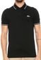 Camisa Polo Lacoste Reta Logo Preta - Marca Lacoste