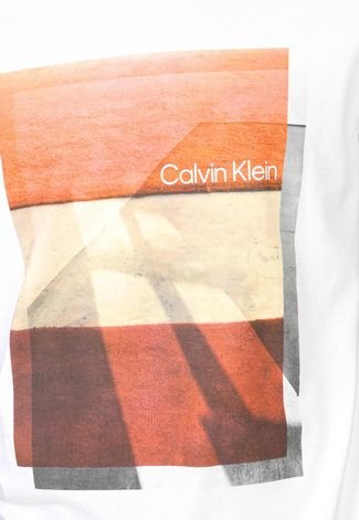 Camiseta Calvin Klein Estampada Branca