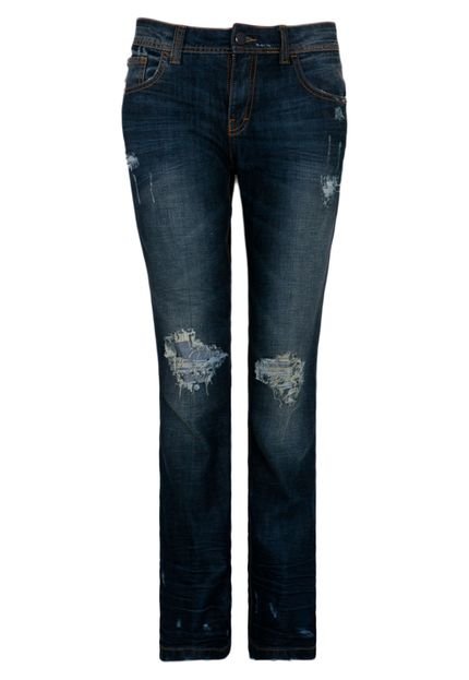 Calça Jeans Ellus Skinny Destroy Azul - Marca Ellus