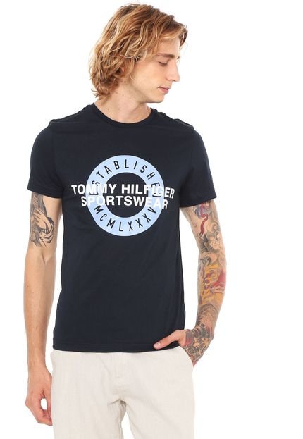 Camiseta Tommy Hilfiger Direct Circl Azul - Marca Tommy Hilfiger