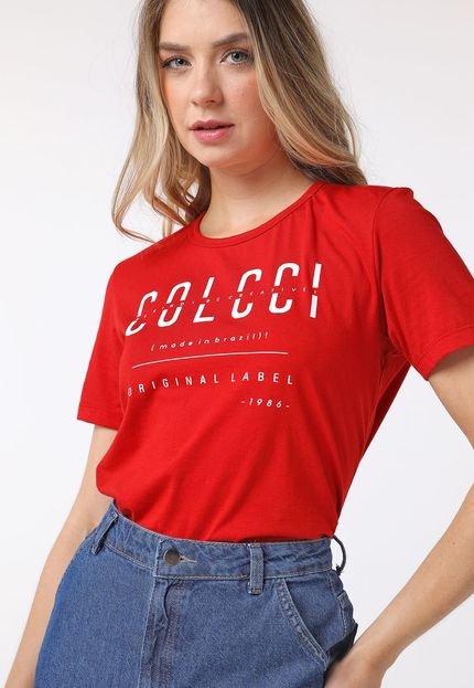 Camiseta Colcci Logo Vermelha - Marca Colcci