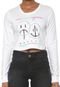 Camiseta Cropped Hurley Laugh Now Shred Later Branca - Marca Hurley