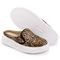 Mule Slip On Babuche Tênis Casual Feminino Solado Flat Emborrachado Confortável Prático Macio Onça - Marca super shoes