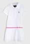 Vestido Polo Ralph Lauren Infantil Logo Branco/Rosa - Marca Polo Ralph Lauren