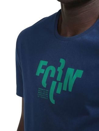 Camiseta Forum Masculina New Box Logo Originality Azul Escuro